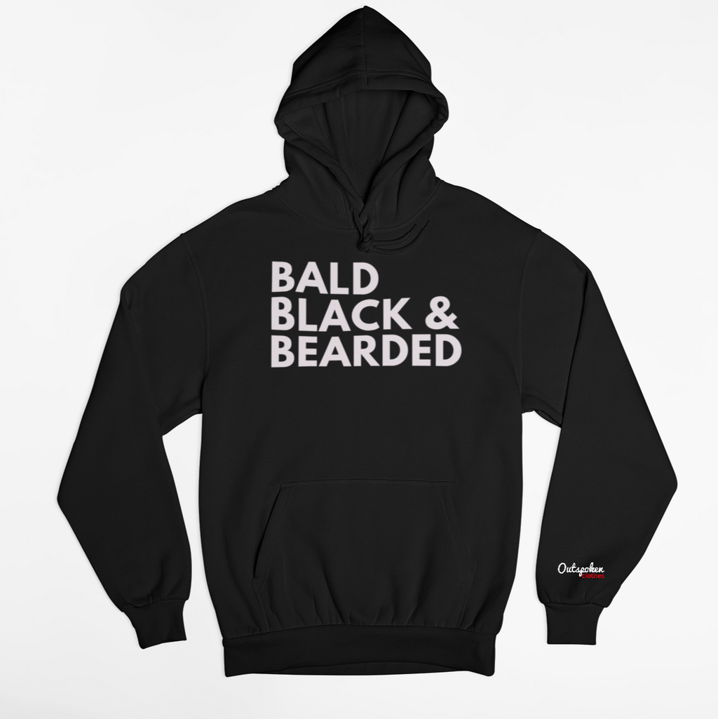 Bald, Black, and Bearded Hoodie